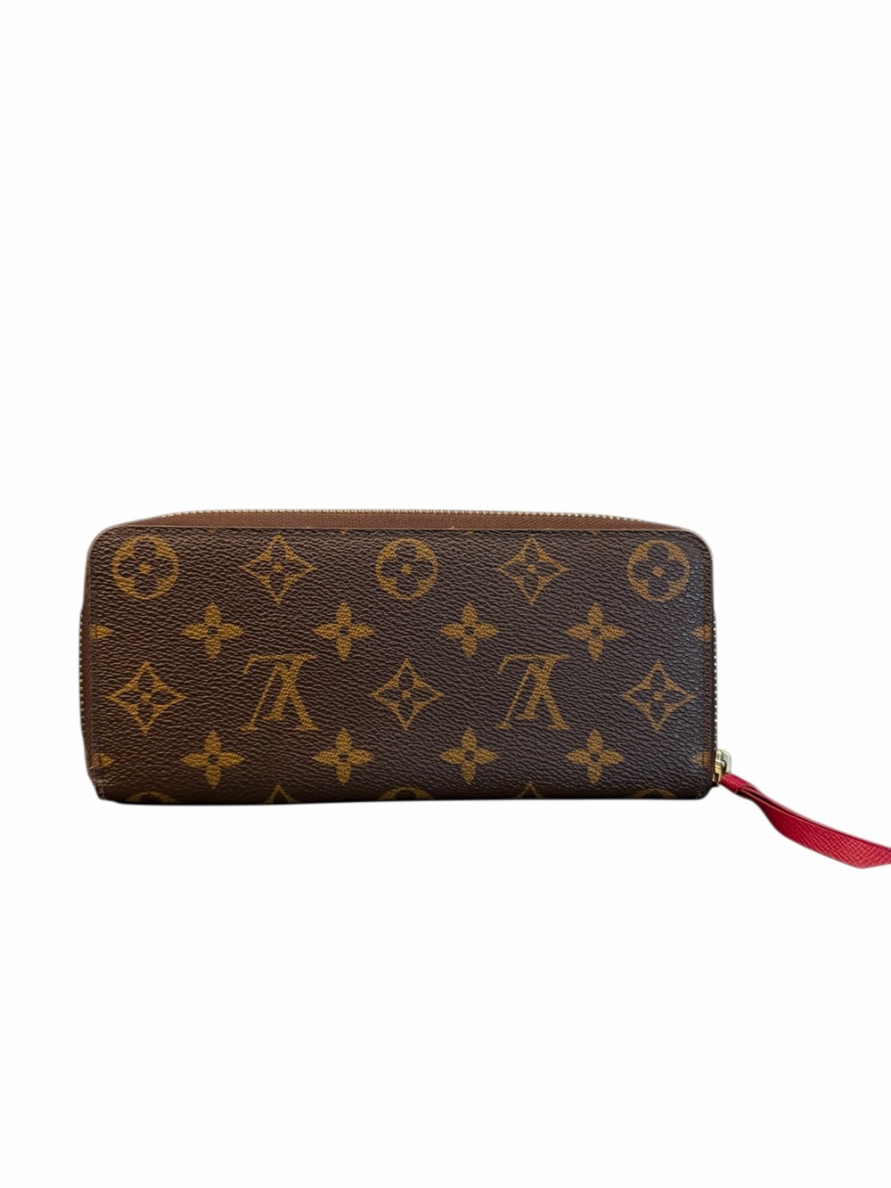 Louis Vuitton Monogram Zip Around Wallet with Fuchsia Interior and Pull - Picture 2 of 15